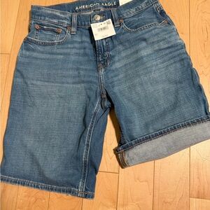 American Eagle Outfitters Dream Drape 11” Blue Jean Shorts